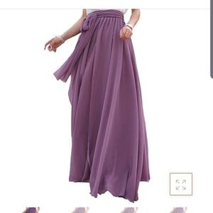 Beautiful Chiffon Light Purple Maxi Skirt